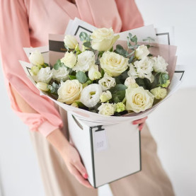 Beautifully Simple White Tulip Bouquet