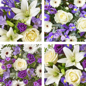 Brilliant Blue and White Bouquet